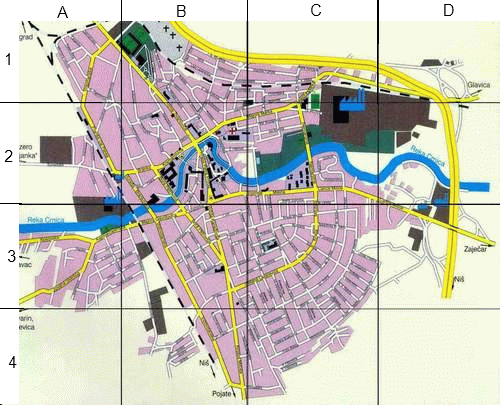 paracin mapa Mapa grada   Paracin paracin mapa