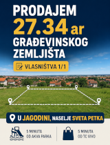 Na Prodaju Zemljiste Plac Jagodina